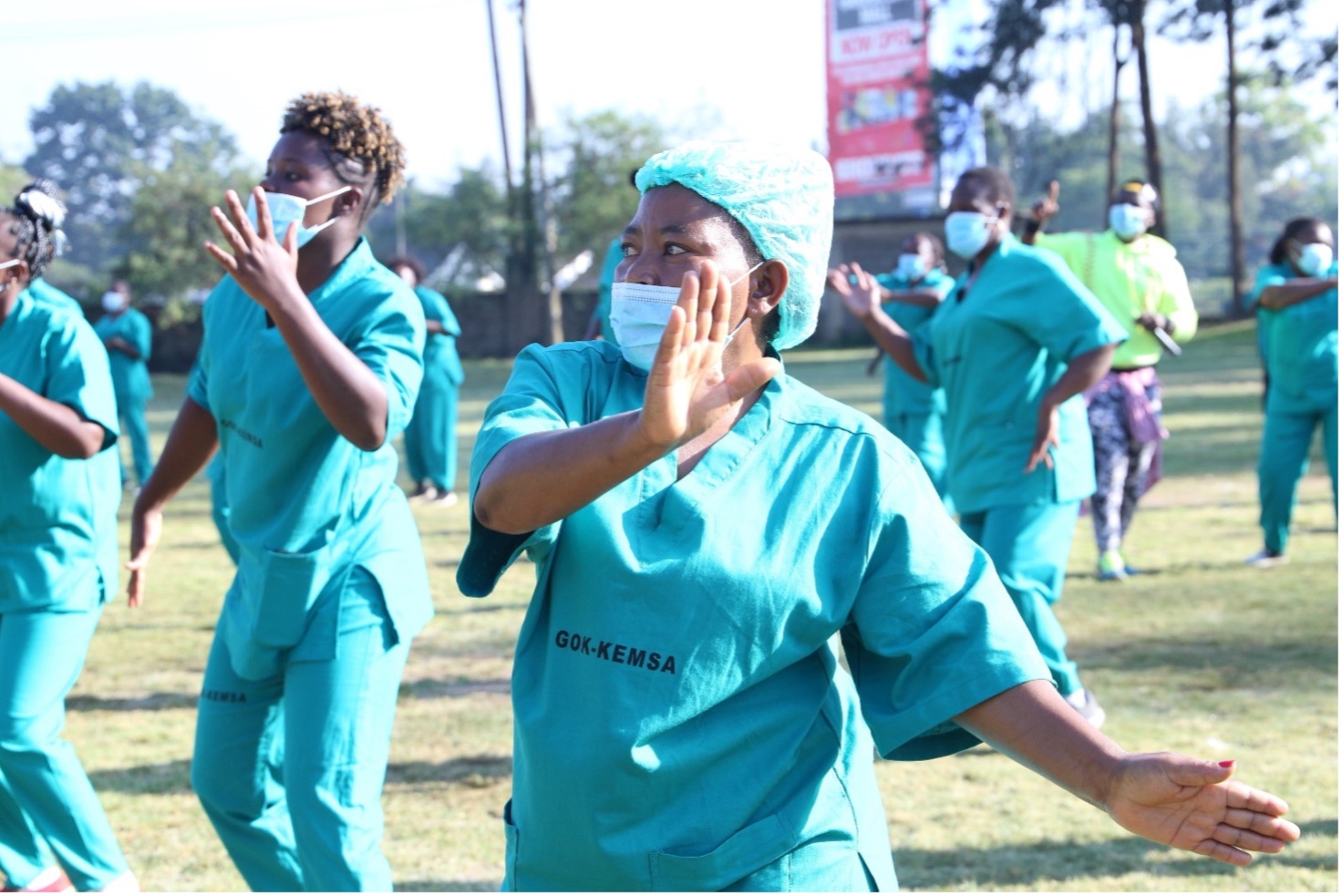 Kenya Zumba for healthcare workers