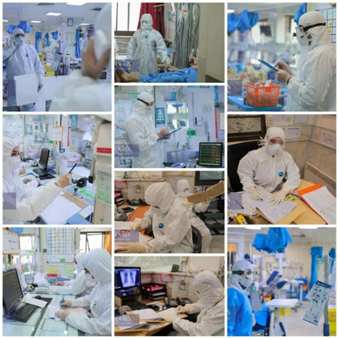 Nurses working with coronavirus patients in Iran