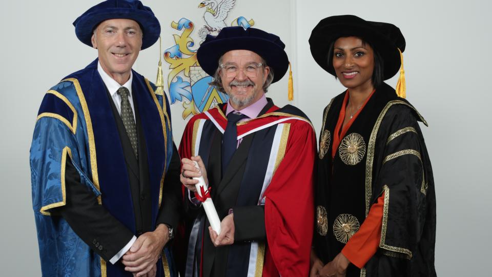 HC receives Brunel University Honorary Doctorate