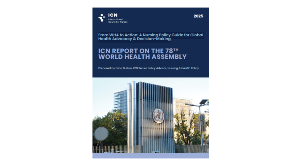WHA78 Report cover